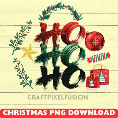 Ho Ho Ho Christmas Clipart, Funny Christmas Eve PNG shown flat as a tumbler wrap