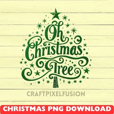 Oh Christmas Tree PNG: Funny Christmas Eve Sublimation Design shown flat as a tumbler wrap