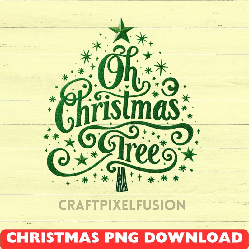 Oh Christmas Tree PNG: Funny Christmas Eve Sublimation Design shown flat as a tumbler wrap