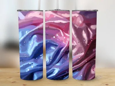 Ombre Glitter Tumbler Sublimation Design: 20oz Skinny, Straight & Tapered (PNG, Instant Download) shown flat as a tumbler wrap