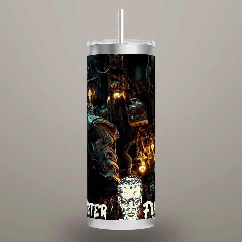 Halloween Frankenstein Monster 20 oz Tumbler Sublimation Design, product render