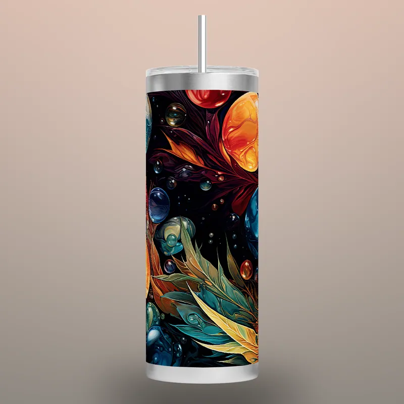 Mystical Orbs Halloween Tumbler Design: 20 oz Skinny, Seamless, product render