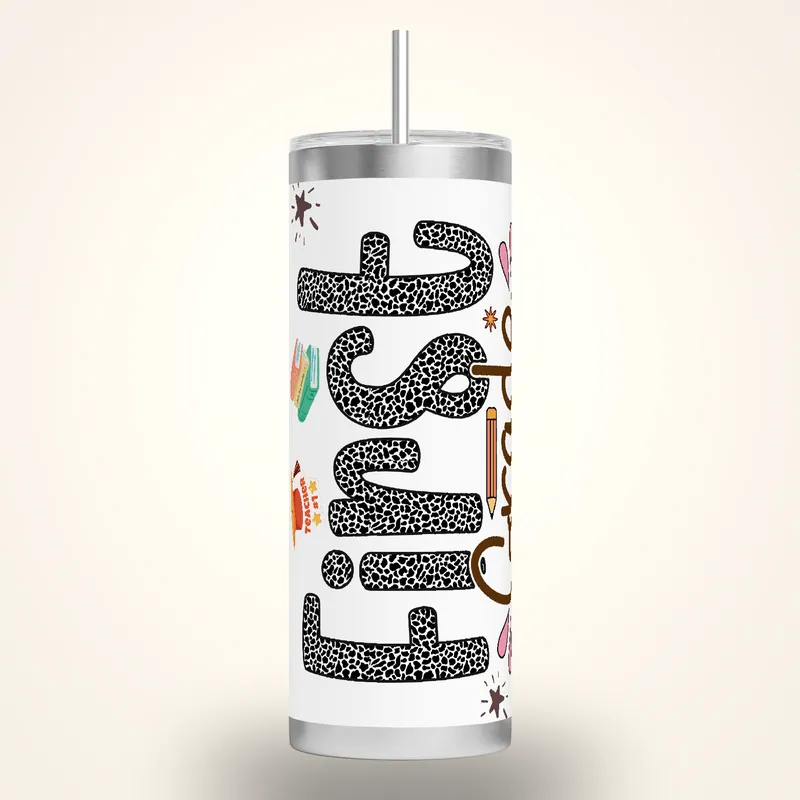 Personalized First Grade Teacher Tumbler: Custom Name Gift, product render
