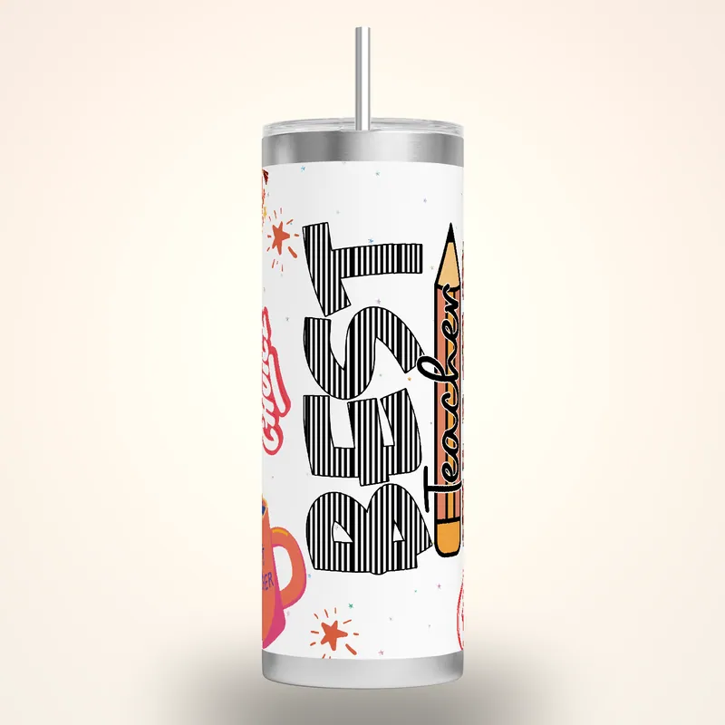 Personalized Teacher Tumbler: Custom Name 20oz Design, product render