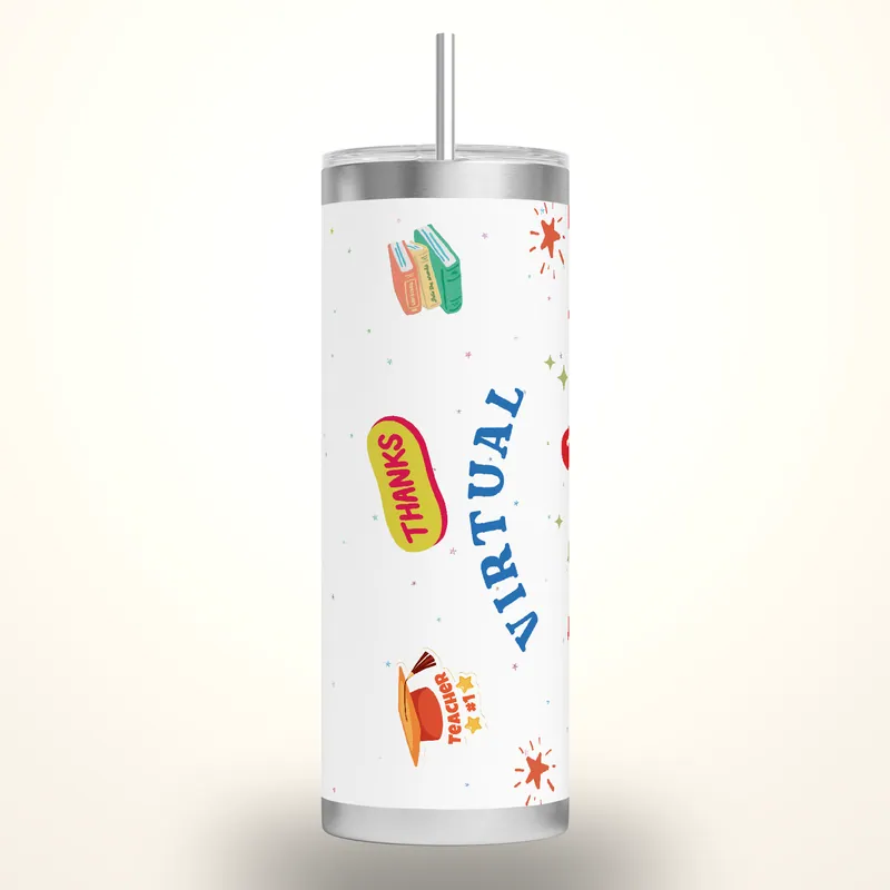 Personalized Virtual Teacher 20oz Tumbler Design, product render