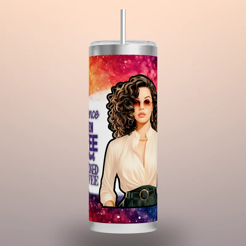 Sarcastic Bitch Boss Tumbler Design | Seamless 20 oz Skinny Tumbler, product render