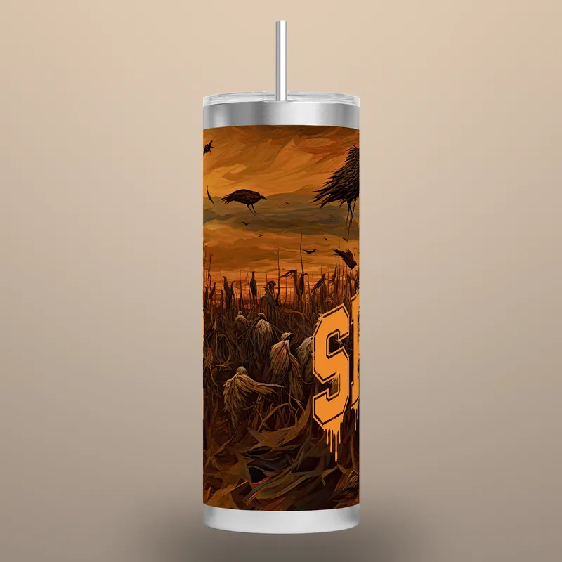 Scarecrow Spooky Mama 20 oz Tumbler Sublimation Design, product render