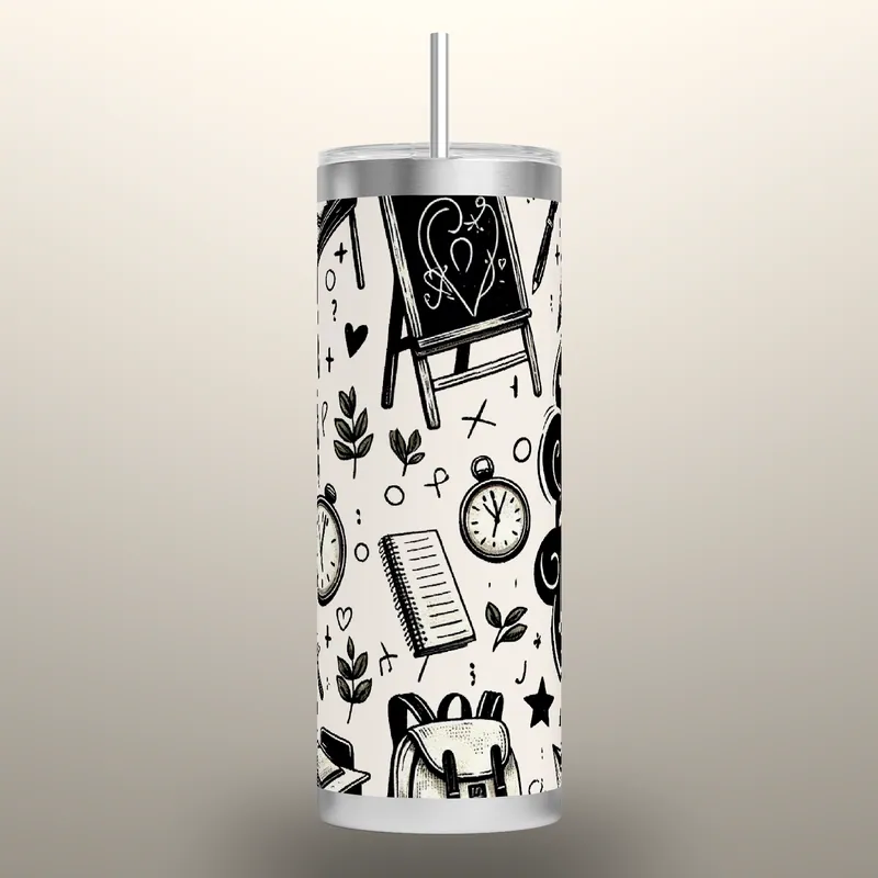 Teacher Life 20oz Tumbler Sublimation Design, product render