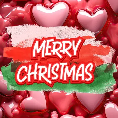 3D Inflated Heart Christmas Tumbler Wrap: Puffy Xmas Design