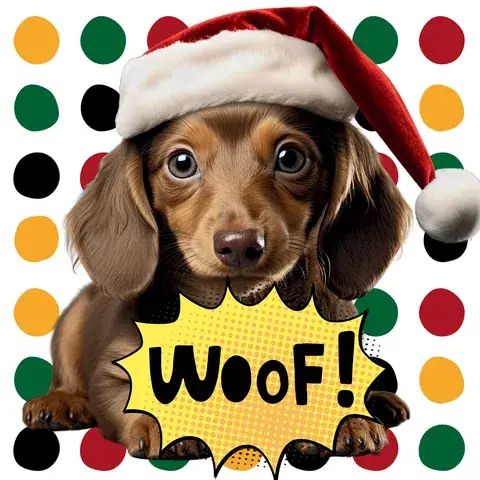 Christmas Dachshund Tumbler Wrap: Holiday Dog Mom Gift, the flat seamless artwork