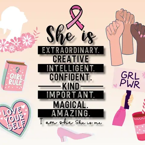 Empowerment Tumbler Wrap Design: Self-Love Affirmations