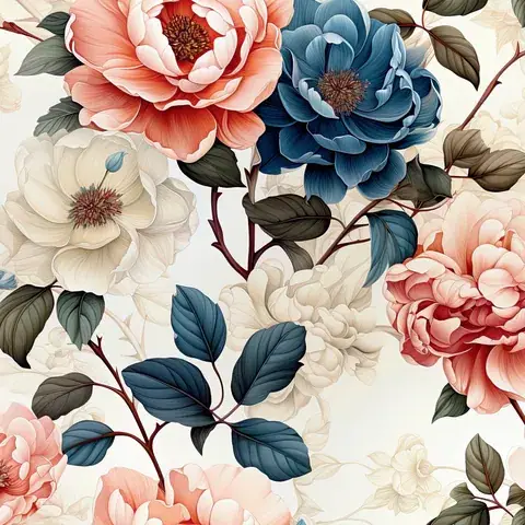 Floral Roses Tumbler Wrap Sublimation Design