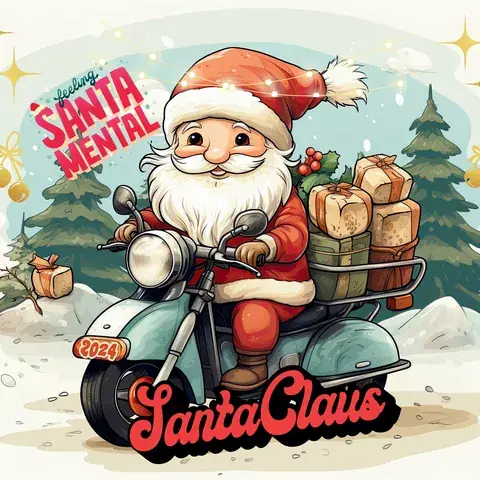 Gnome Christmas Delivery 20oz Tumbler Wrap: Holiday Bike Ride