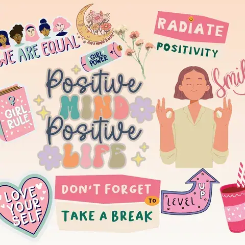 Positive Affirmations 20 oz Tumbler Sublimation Design, the flat seamless artwork