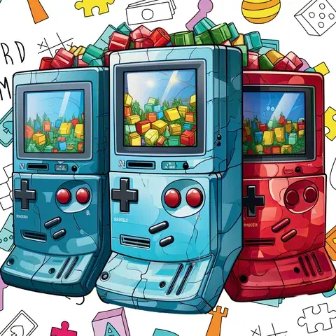 Retro Arcade Game Tumbler Wrap: Christmas Gaming, the flat seamless artwork