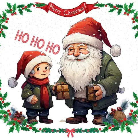 Santa & Gnome Mistletoe Tumbler Wrap, Christmas Gift, the flat seamless artwork