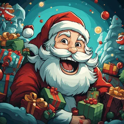 Santa Comicbook 3D Tumbler Sublimation Design: 20 oz Skinny Wrap, the flat seamless artwork