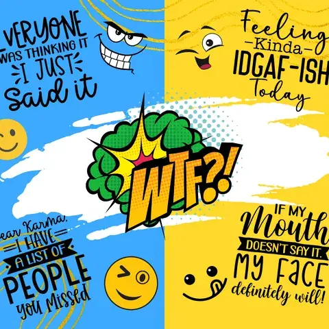 Sarcastic Quotes 20oz Skinny Tumbler Sublimation Design, the flat seamless artwork