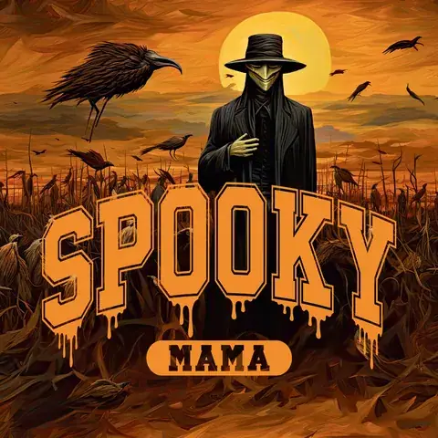 Scarecrow Spooky Mama 20 oz Tumbler Sublimation Design