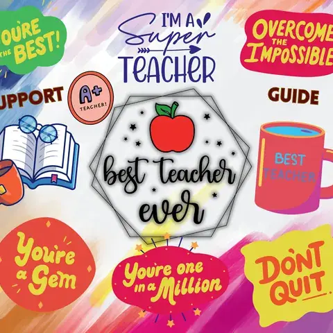 Teacher Life 20oz Tumbler Sublimation Design, the flat seamless artwork
